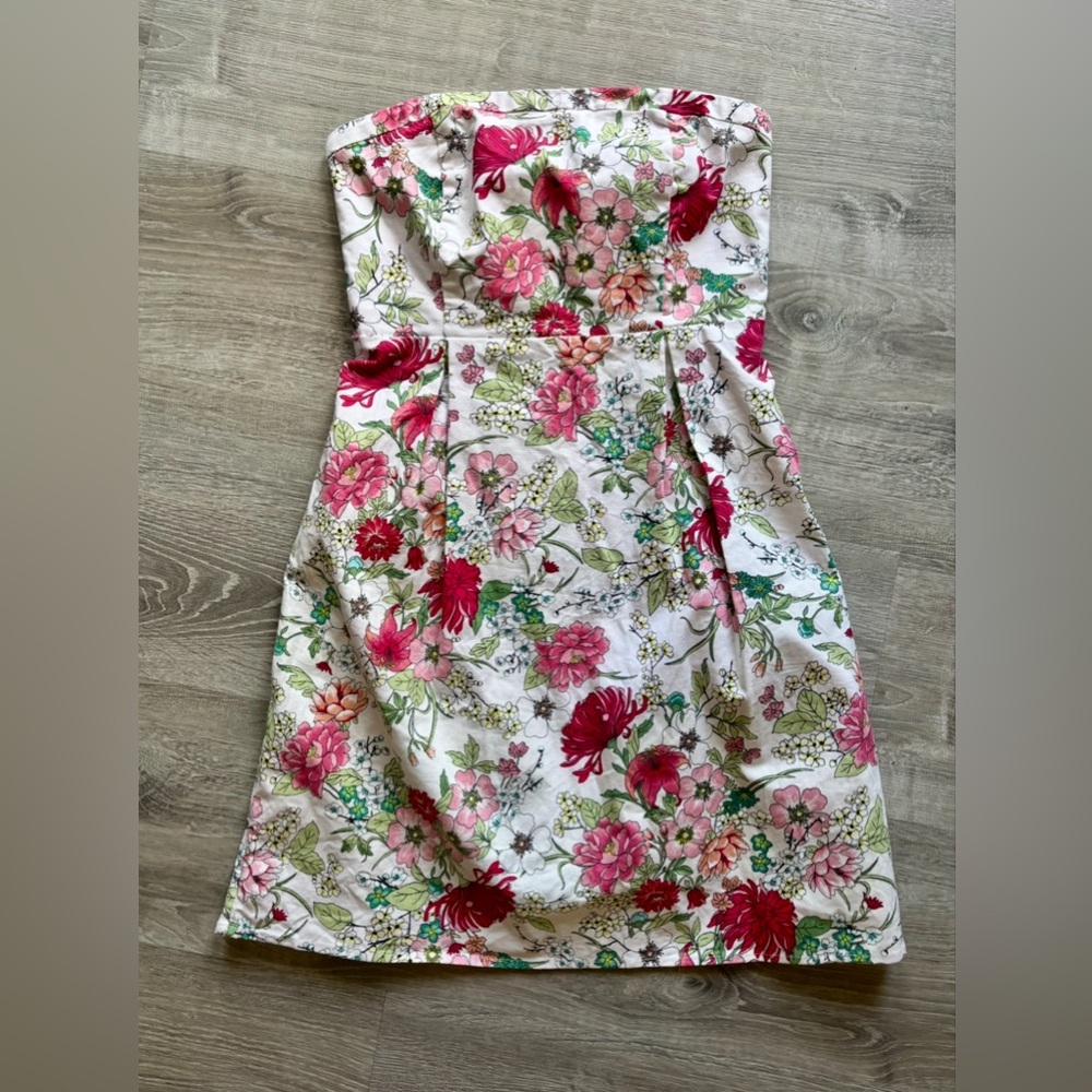 Floral Dress in Pink and Green